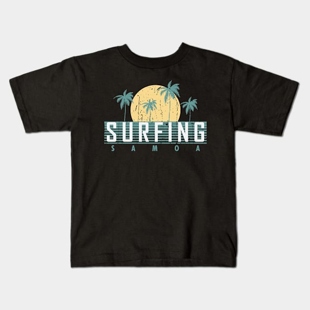 Samoa surf Kids T-Shirt by SerenityByAlex